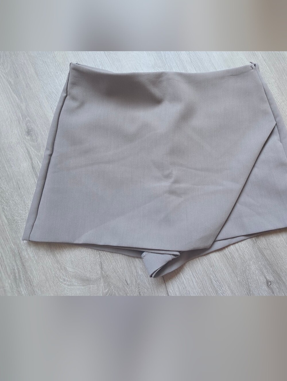 Zara Taupe-Waist Wrap Skort